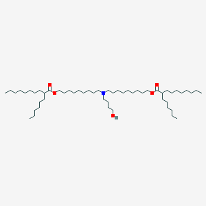 molecular formula C54H107NO5 B13369075 ((4-Hydroxybutyl)azanediyl)bis(nonane-9,1-diyl) bis(2-hexyldecanoate) 
