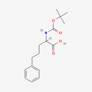 molecular formula C16H23NO4 B1336913 2-[(Tert-butoxycarbonyl)amino]-5-phenylpentanoic acid 