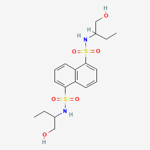 molecular formula C18H26N2O6S2 B13369147 N~1~,N~5~-bis[1-(hydroxymethyl)propyl]-1,5-naphthalenedisulfonamide 