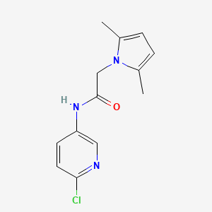 molecular formula C13H14ClN3O B13369181 N-(6-chloropyridin-3-yl)-2-(2,5-dimethyl-1H-pyrrol-1-yl)acetamide 