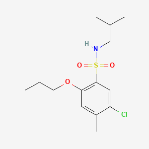 molecular formula C14H22ClNO3S B13369224 5-chloro-N-isobutyl-4-methyl-2-propoxybenzenesulfonamide 