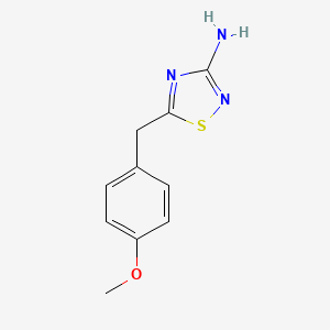 molecular formula C10H11N3OS B13369225 5-(4-Methoxybenzyl)-1,2,4-thiadiazol-3-amine 