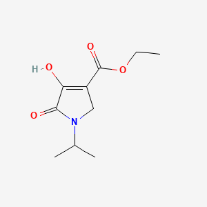 molecular formula C10H15NO4 B13369346 ethyl 4-hydroxy-1-isopropyl-5-oxo-2,5-dihydro-1H-pyrrole-3-carboxylate 