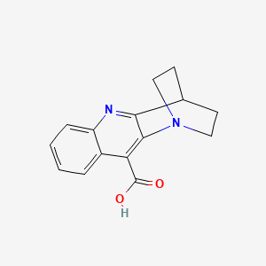 molecular formula C15H14N2O2 B13369410 1,10-Diazatetracyclo[10.2.2.0~2,11~.0~4,9~]hexadeca-2,4,6,8,10-pentaene-3-carboxylic acid 