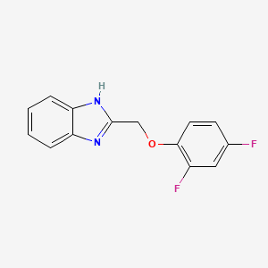 molecular formula C14H10F2N2O B13369422 2-[(2,4-difluorophenoxy)methyl]-1H-benzimidazole 
