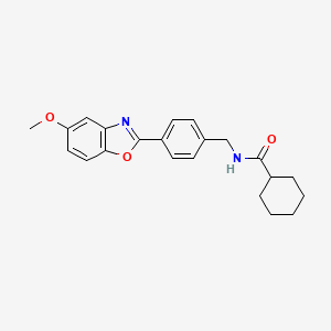 molecular formula C22H24N2O3 B13369442 N-[4-(5-methoxy-1,3-benzoxazol-2-yl)benzyl]cyclohexanecarboxamide 