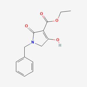 molecular formula C14H15NO4 B13369483 ethyl 1-benzyl-4-hydroxy-2-oxo-2,5-dihydro-1H-pyrrole-3-carboxylate 