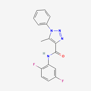 molecular formula C16H12F2N4O B13369511 N-(2,5-difluorophenyl)-5-methyl-1-phenyl-1H-1,2,3-triazole-4-carboxamide 