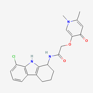 molecular formula C21H22ClN3O3 B13369527 N-(8-chloro-2,3,4,9-tetrahydro-1H-carbazol-1-yl)-2-[(1,6-dimethyl-4-oxo-1,4-dihydro-3-pyridinyl)oxy]acetamide 