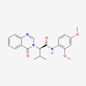 molecular formula C21H23N3O4 B13369532 N-(2,4-dimethoxyphenyl)-3-methyl-2-(4-oxo-3(4H)-quinazolinyl)butanamide 
