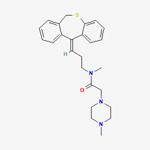 molecular formula C25H31N3OS B13369537 N-(3-dibenzo[b,e]thiepin-11(6H)-ylidenepropyl)-N-methyl-2-(4-methyl-1-piperazinyl)acetamide 