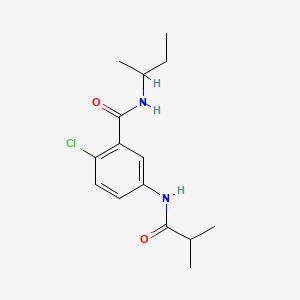 molecular formula C15H21ClN2O2 B13369573 N-(sec-butyl)-2-chloro-5-(isobutyrylamino)benzamide 