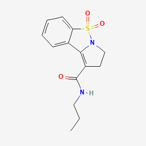 molecular formula C14H16N2O3S B13369596 N-propyl-2,3-dihydropyrrolo[1,2-b][1,2]benzisothiazole-1-carboxamide 5,5-dioxide 