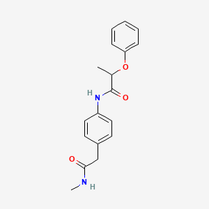 molecular formula C18H20N2O3 B13369639 N-{4-[2-(methylamino)-2-oxoethyl]phenyl}-2-phenoxypropanamide 
