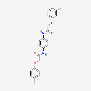 molecular formula C24H24N2O4 B13369664 2-(3-methylphenoxy)-N-(4-{[(4-methylphenoxy)acetyl]amino}phenyl)acetamide 