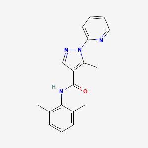 molecular formula C18H18N4O B13369672 N-(2,6-dimethylphenyl)-5-methyl-1-(2-pyridinyl)-1H-pyrazole-4-carboxamide 