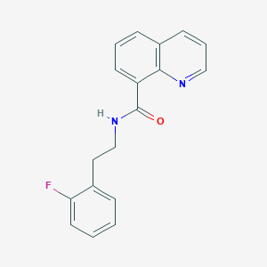 molecular formula C18H15FN2O B1336970 N-[2-(2-fluorophenyl)ethyl]quinoline-8-carboxamide 