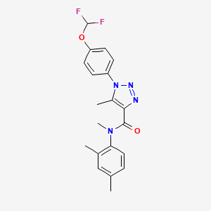 molecular formula C20H20F2N4O2 B13369710 1-[4-(difluoromethoxy)phenyl]-N-(2,4-dimethylphenyl)-N,5-dimethyl-1H-1,2,3-triazole-4-carboxamide 