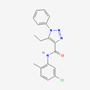molecular formula C18H17ClN4O B13369714 N-(5-chloro-2-methylphenyl)-5-ethyl-1-phenyl-1H-1,2,3-triazole-4-carboxamide 