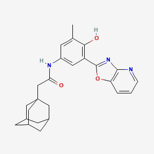 molecular formula C25H27N3O3 B13369716 2-(1-adamantyl)-N-(4-hydroxy-3-methyl-5-[1,3]oxazolo[4,5-b]pyridin-2-ylphenyl)acetamide 