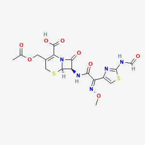 molecular formula C17H17N5O8S2 B1336972 N-Formylcefotaxime CAS No. 66403-32-5