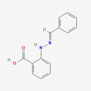 molecular formula C14H12N2O2 B1336979 (E)-2-(2-Benzylidenehydrazinyl)benzoic acid CAS No. 4036-59-3