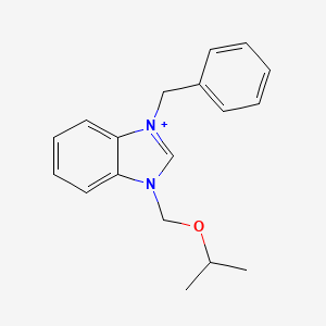 molecular formula C18H21N2O+ B13369825 3-benzyl-1-(isopropoxymethyl)-3H-benzimidazol-1-ium 