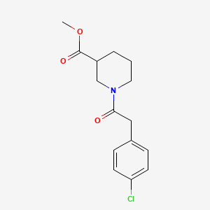 molecular formula C15H18ClNO3 B13369839 Methyl 1-[(4-chlorophenyl)acetyl]-3-piperidinecarboxylate 