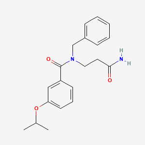 molecular formula C20H24N2O3 B13369841 N-(3-amino-3-oxopropyl)-N-benzyl-3-isopropoxybenzamide 