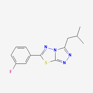molecular formula C13H13FN4S B13369857 6-(3-Fluorophenyl)-3-isobutyl[1,2,4]triazolo[3,4-b][1,3,4]thiadiazole 