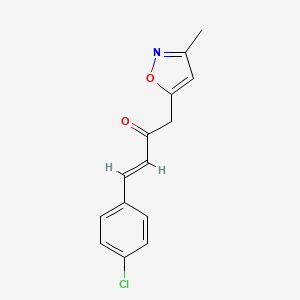 molecular formula C14H12ClNO2 B13369868 4-(4-Chlorophenyl)-1-(3-methyl-5-isoxazolyl)-3-buten-2-one 