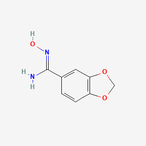 molecular formula C8H8N2O3 B1336988 N'-Hydroxy-2H-1,3-Benzodioxole-5-Carboximidamide CAS No. 4720-72-3