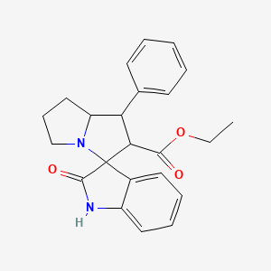 molecular formula C23H24N2O3 B13369886 Ethyl 1'-phenyl-1,1',2,2',5',6',7',7'a-octahydro-2-oxospiro[indole-3,3'-pyrrolizine]-2'-carboxylate 