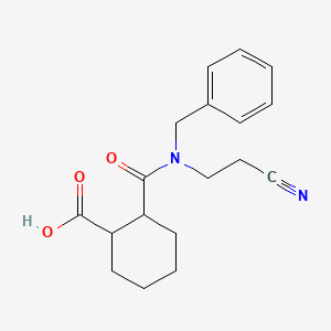 molecular formula C18H22N2O3 B13369894 2-{[Benzyl(2-cyanoethyl)amino]carbonyl}cyclohexanecarboxylic acid 