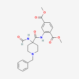 molecular formula C24H27N3O6 B13369907 Dimethyl 2-({[1-benzyl-4-(formylamino)-4-piperidinyl]carbonyl}amino)terephthalate CAS No. 954238-68-7