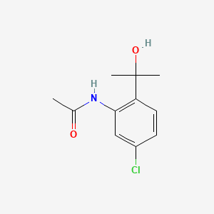molecular formula C11H14ClNO2 B13369908 N-[5-chloro-2-(1-hydroxy-1-methylethyl)phenyl]acetamide 