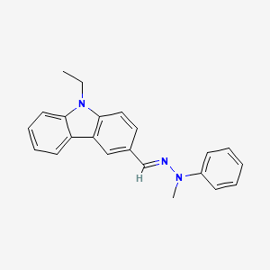 molecular formula C22H21N3 B1336993 9-Ethylcarbazole-3-carboxaldehyde N-Methyl-N-phenylhydrazone CAS No. 75232-44-9