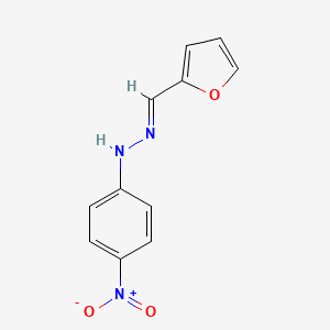 molecular formula C11H9N3O3 B1336998 (1E)-1-(furan-2-ylmethylidene)-2-(4-nitrophenyl)hydrazine CAS No. 3155-21-3