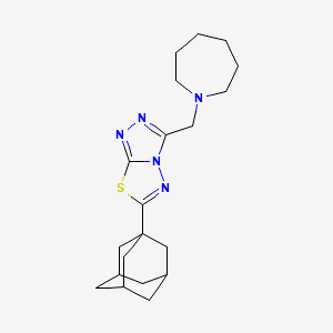 molecular formula C20H29N5S B13369998 6-(1-Adamantyl)-3-(1-azepanylmethyl)[1,2,4]triazolo[3,4-b][1,3,4]thiadiazole 
