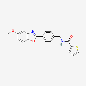 molecular formula C20H16N2O3S B13370004 N-[4-(5-methoxy-1,3-benzoxazol-2-yl)benzyl]-2-thiophenecarboxamide 