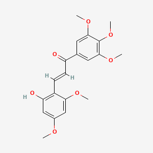 molecular formula C20H22O7 B13370008 3-(2-Hydroxy-4,6-dimethoxyphenyl)-1-(3,4,5-trimethoxyphenyl)-2-propen-1-one 