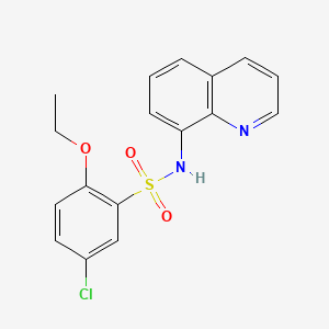 molecular formula C17H15ClN2O3S B13370022 5-chloro-2-ethoxy-N-(8-quinolinyl)benzenesulfonamide 