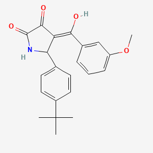 molecular formula C22H23NO4 B13370057 5-(4-tert-butylphenyl)-3-hydroxy-4-(3-methoxybenzoyl)-1,5-dihydro-2H-pyrrol-2-one 