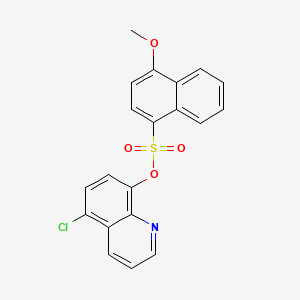 molecular formula C20H14ClNO4S B13370074 5-Chloro-8-quinolinyl 4-methoxy-1-naphthalenesulfonate 
