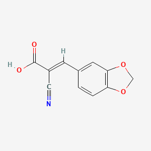 molecular formula C11H7NO4 B1337012 3-(1,3-Benzodioxol-5-yl)-2-cyanoacrylic acid CAS No. 49711-55-9
