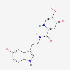 molecular formula C17H16FN3O3 B13370150 N-[2-(5-fluoro-1H-indol-3-yl)ethyl]-4-hydroxy-5-methoxypyridine-2-carboxamide 
