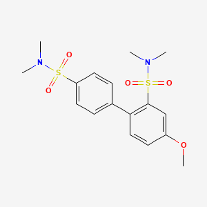 molecular formula C17H22N2O5S2 B13370152 4-methoxy-N~2~,N~2~,N~4~',N~4~'-tetramethyl[1,1'-biphenyl]-2,4'-disulfonamide 