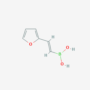 molecular formula C6H7BO3 B1337020 Boronic acid, B-[2-(2-furanyl)ethenyl]- 