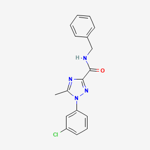 molecular formula C17H15ClN4O B13370208 N-benzyl-1-(3-chlorophenyl)-5-methyl-1H-1,2,4-triazole-3-carboxamide 
