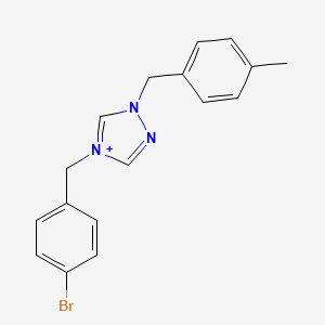 molecular formula C17H17BrN3+ B13370232 4-(4-bromobenzyl)-1-(4-methylbenzyl)-1H-1,2,4-triazol-4-ium 